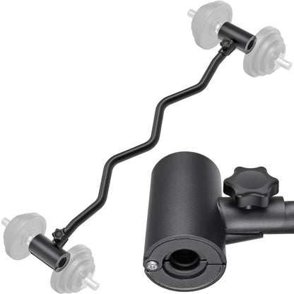 Kipika Adjustable Dumbbell to Barbell Converter - EZ Curling Bar Adapter - Versatile Weightlifting Equipment for Home Gym - Fits Standard Dumbbells - Holds up to 100 lbs per side