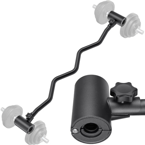 Kipika Adjustable Dumbbell to Barbell Converter - EZ Curling Bar Adapter - Versatile Weightlifting Equipment for Home Gym - Fits Standard Dumbbells - Holds up to 100 lbs per side
