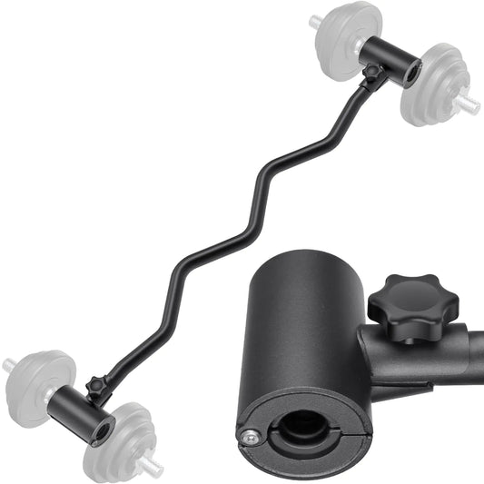 Kipika Adjustable Dumbbell to Barbell Converter - EZ Curling Bar Adapter - Versatile Weightlifting Equipment for Home Gym - Fits Standard Dumbbells - Holds up to 100 lbs per side