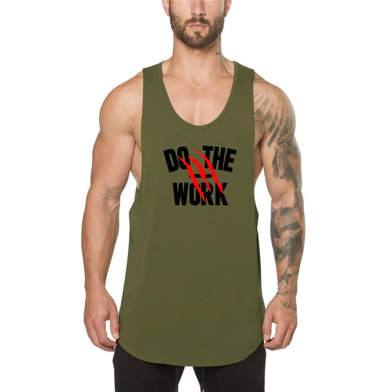 Breathable Cotton Men's Vest for Gym Training