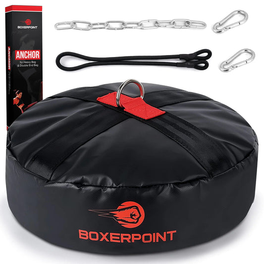 Double End Bag Anchor - Skidproof Heavy-Duty Floor Anchor for Boxing Bags - PVC Double Punching Bag Stand Weight Gym Equipment Boxing Accessories