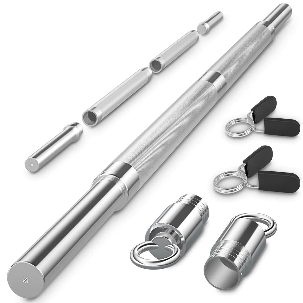 DASKING Barbell Bar - Upgraded Multifunction 4ft Weight Bar for Strength and Weightlifting