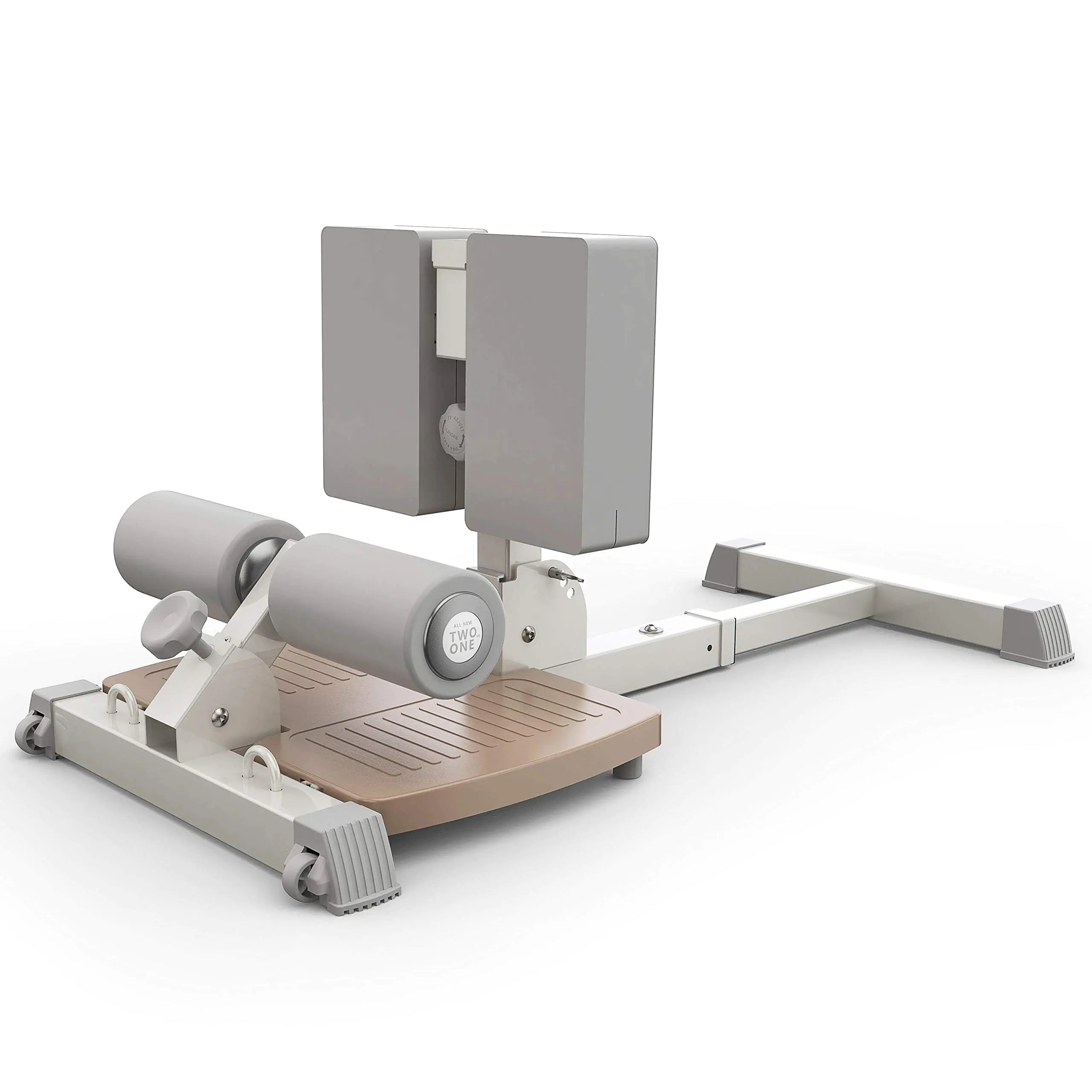 leikefitness Deluxe Multi-Function Deep Sissy Squat Bench Home Gym Workout Station Leg Exercise Machine (Beige-8300)