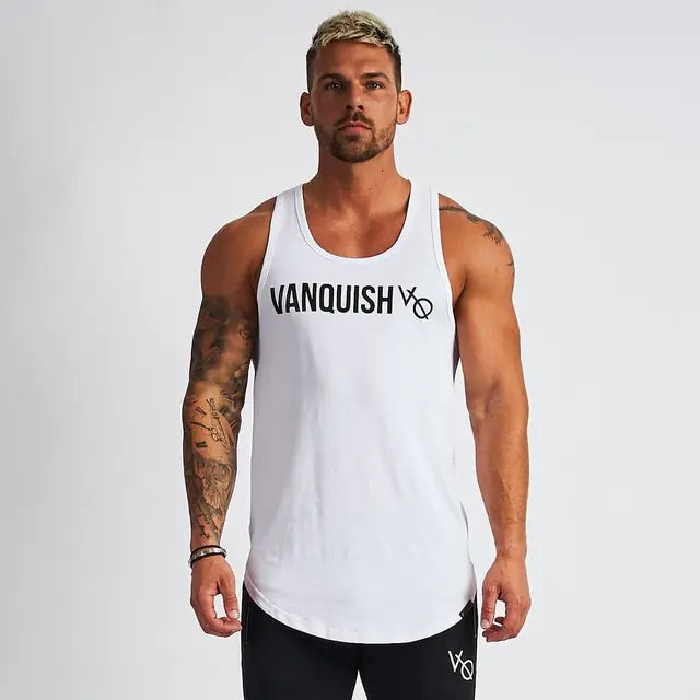 Men's Cotton Sleeveless Gym Fitness Training Vest