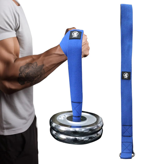 J Bryant Arm Wrestling Training Strap Belt Hand Grip- Ideal for Wrist Forearm and Biceps Workouts Multifunctional Home Gym Fitness Equipment Compatible with 1 inch and 2 inch Barbell Plates