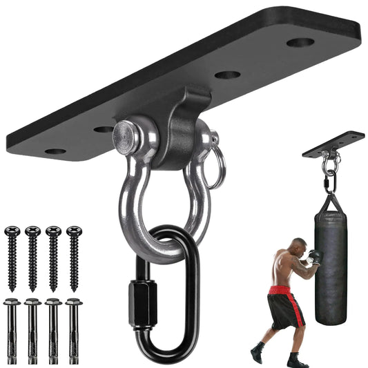 Kipika Heavy Bag Hanger - Heavy Duty Punching Bag Mount Steel Hanger Bracket Ceiling Wall Mount Wood Beam Hook Holder for Kickboxing Muay Thai and Home Gym Fitness Equipment