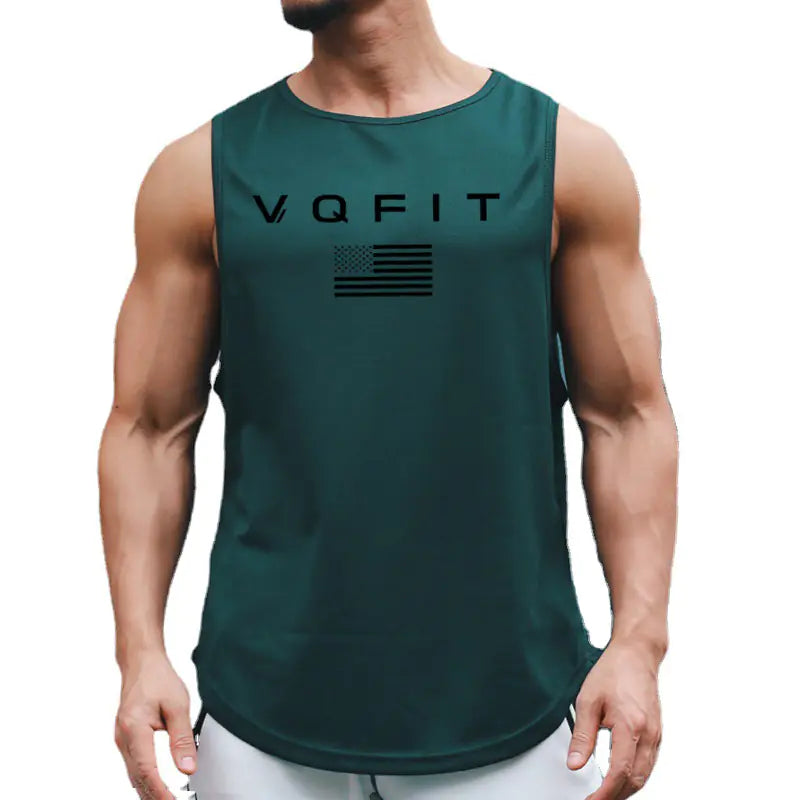 Men's Casual Cotton Vest for Gym and Exercise